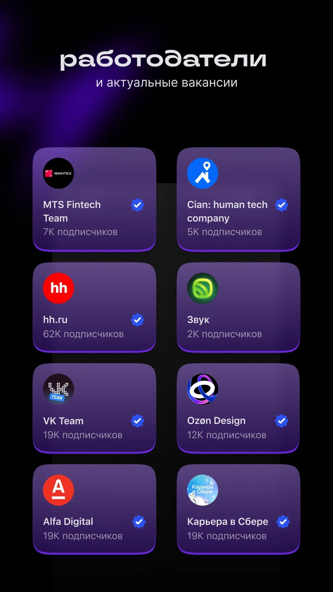 Setka — career social network screenshot